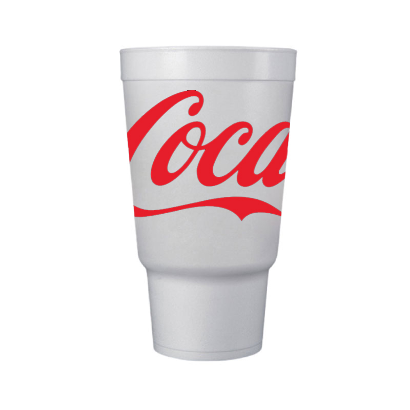 Dart Coca-Cola Foam Cups, Red/White, 24 oz